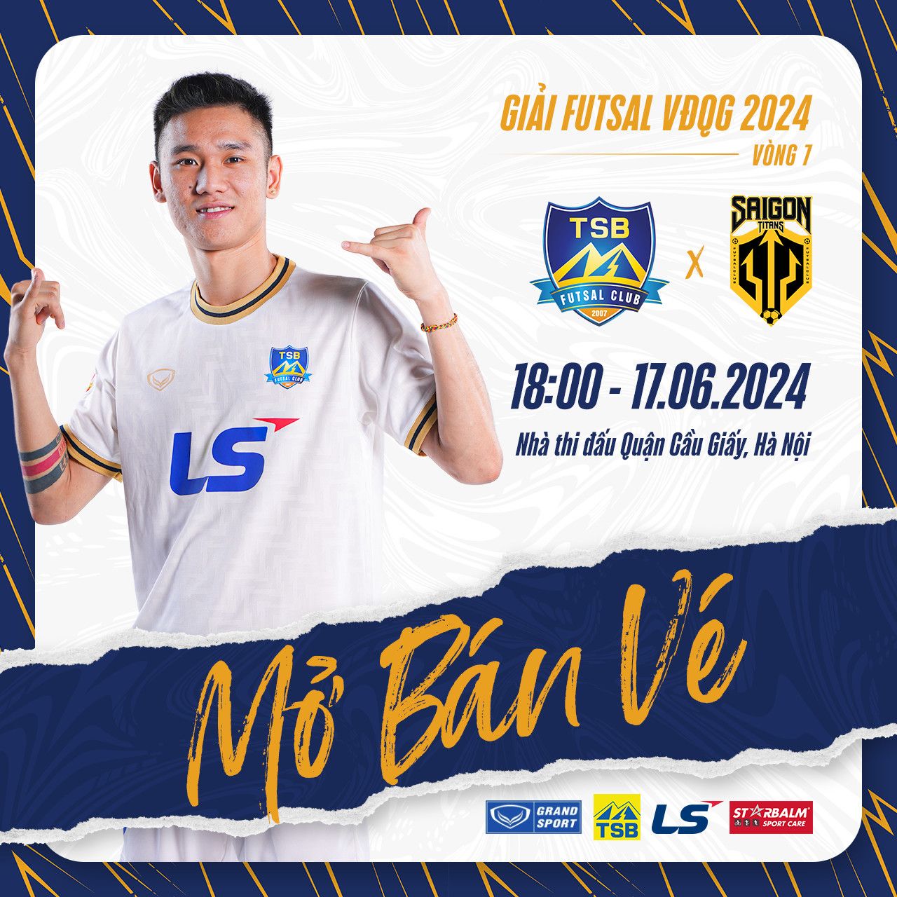 15h Hà Nội - Sahako & 18h Thái Sơn Bắc - Sài Gòn Titans TP.HCM